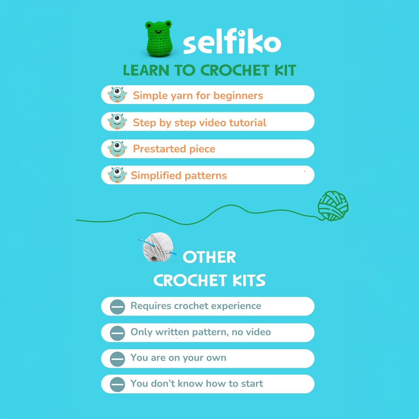 Froggo - Crochet Kit for Beginners