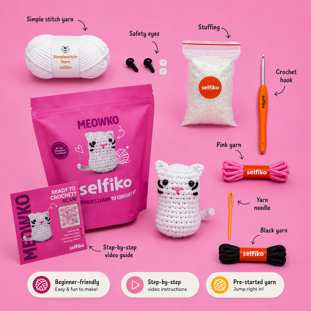 Meowko - Crochet Kit For Beginners